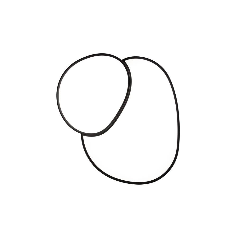 Organische plafonniere Rise 77cm zwart Trio 4017807600612