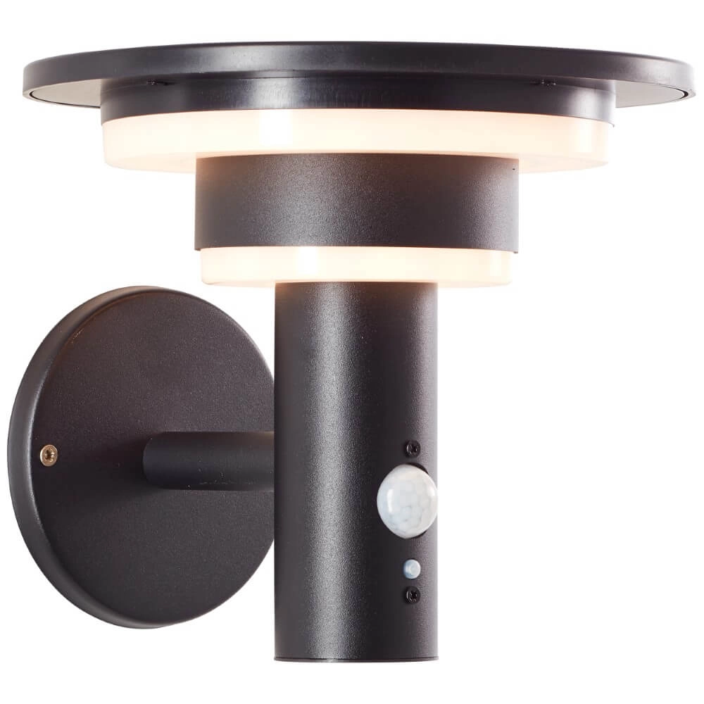 Zwarte wandlamp Garvina met sensor