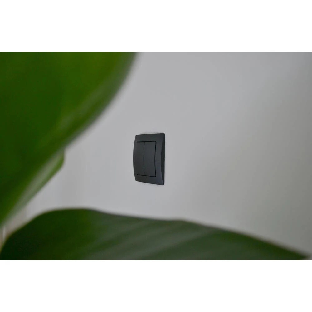 Serieschakelaar Paris zwart Lyora 4008224656900