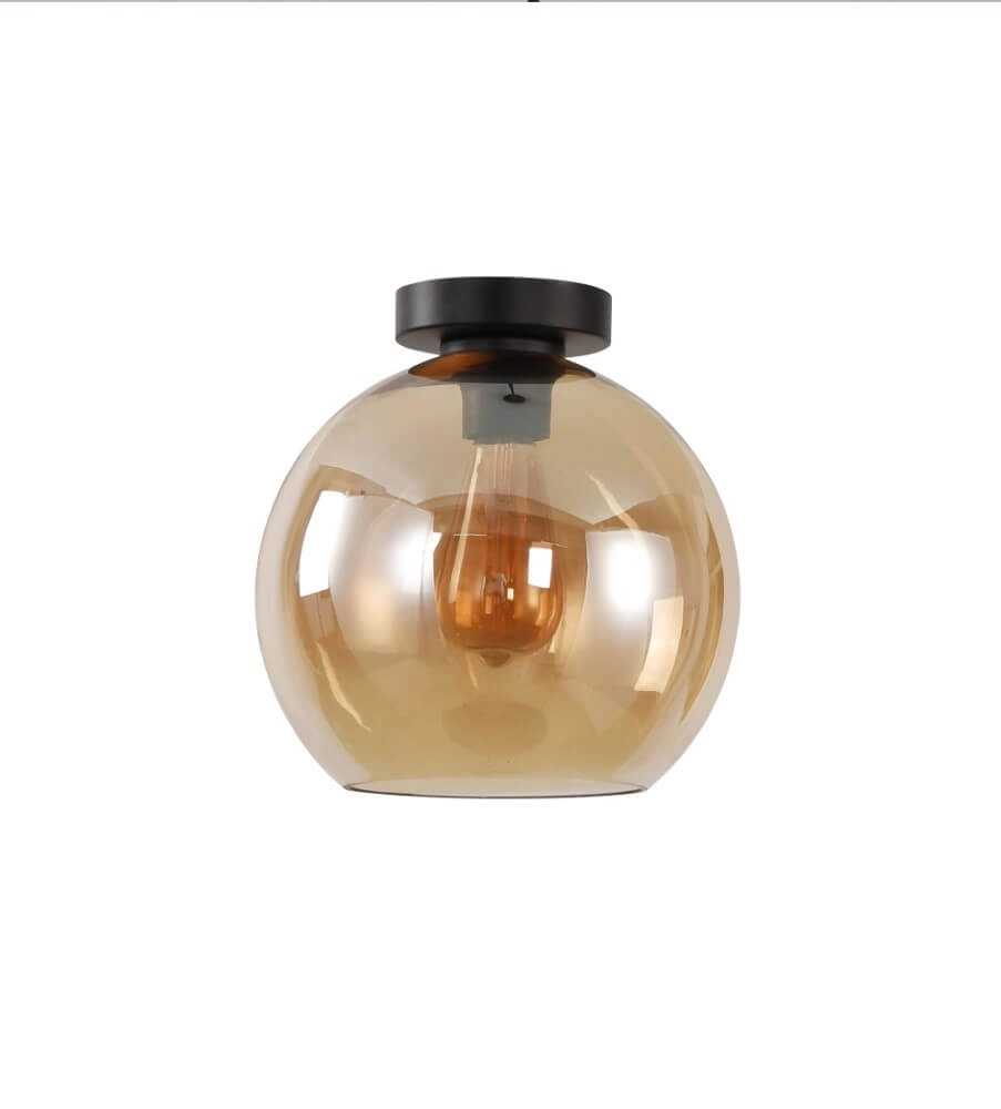 Plafondlamp Marino met amber glas Ø 25cm Artdelight 8719831737703