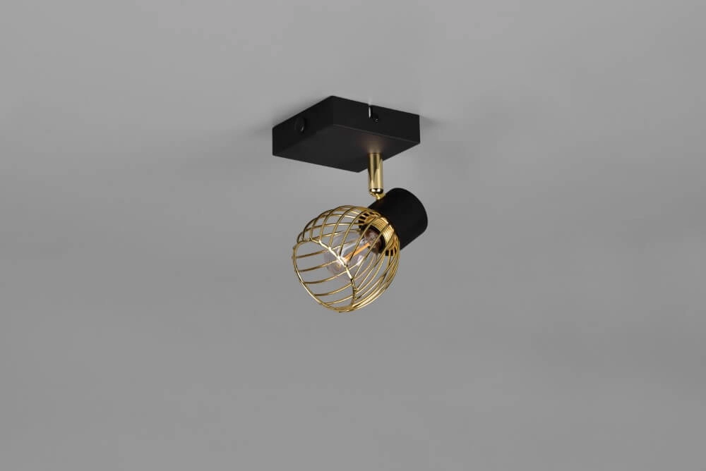 Design wandlamp Ardon zwart met goud Trio 4017807560886