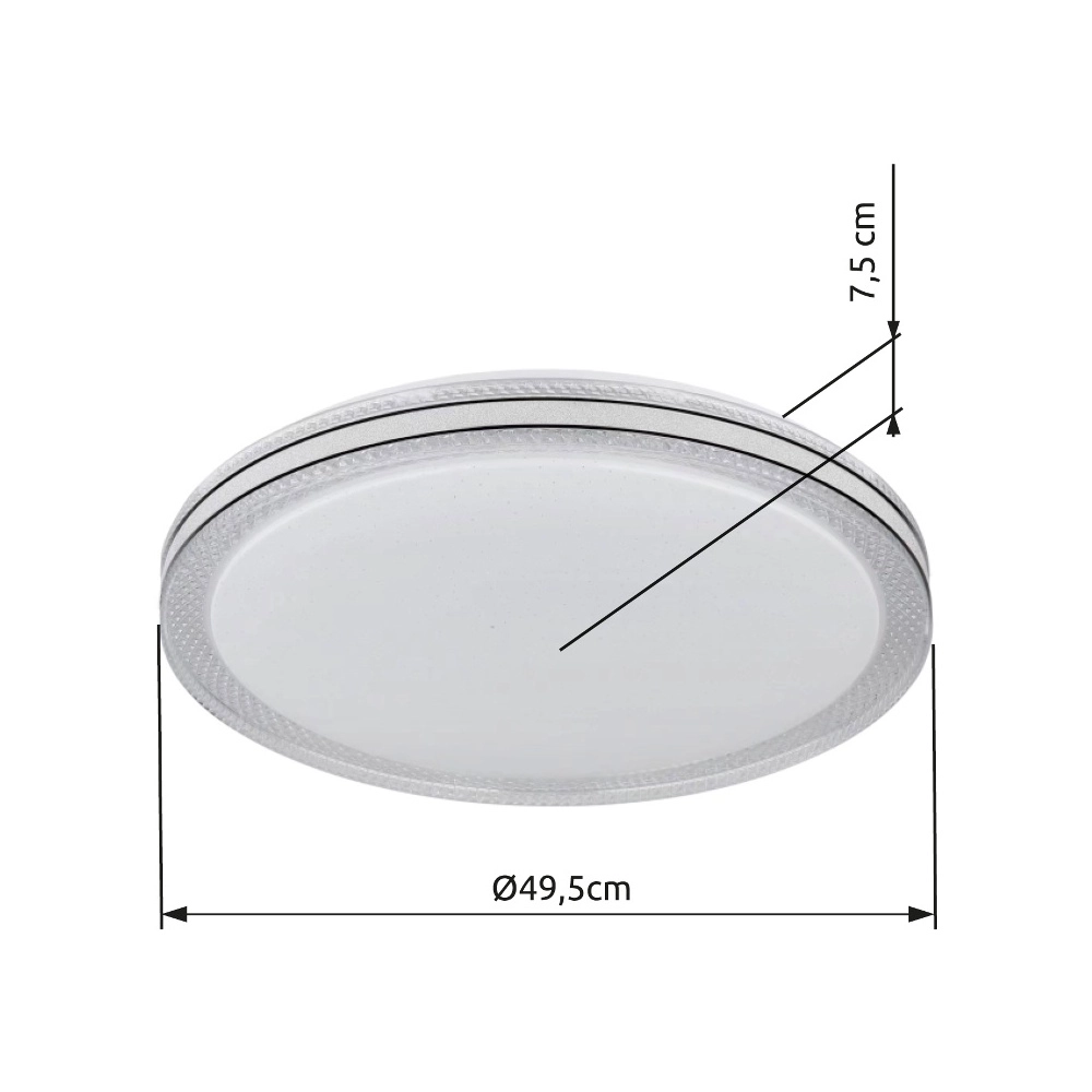 Plafonniere Veleno wit Ø 49,5cm Globo 9007371455492