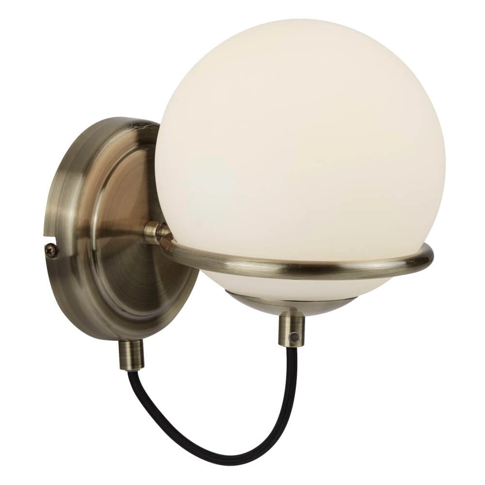 Wandlamp Sphere met glazen bol