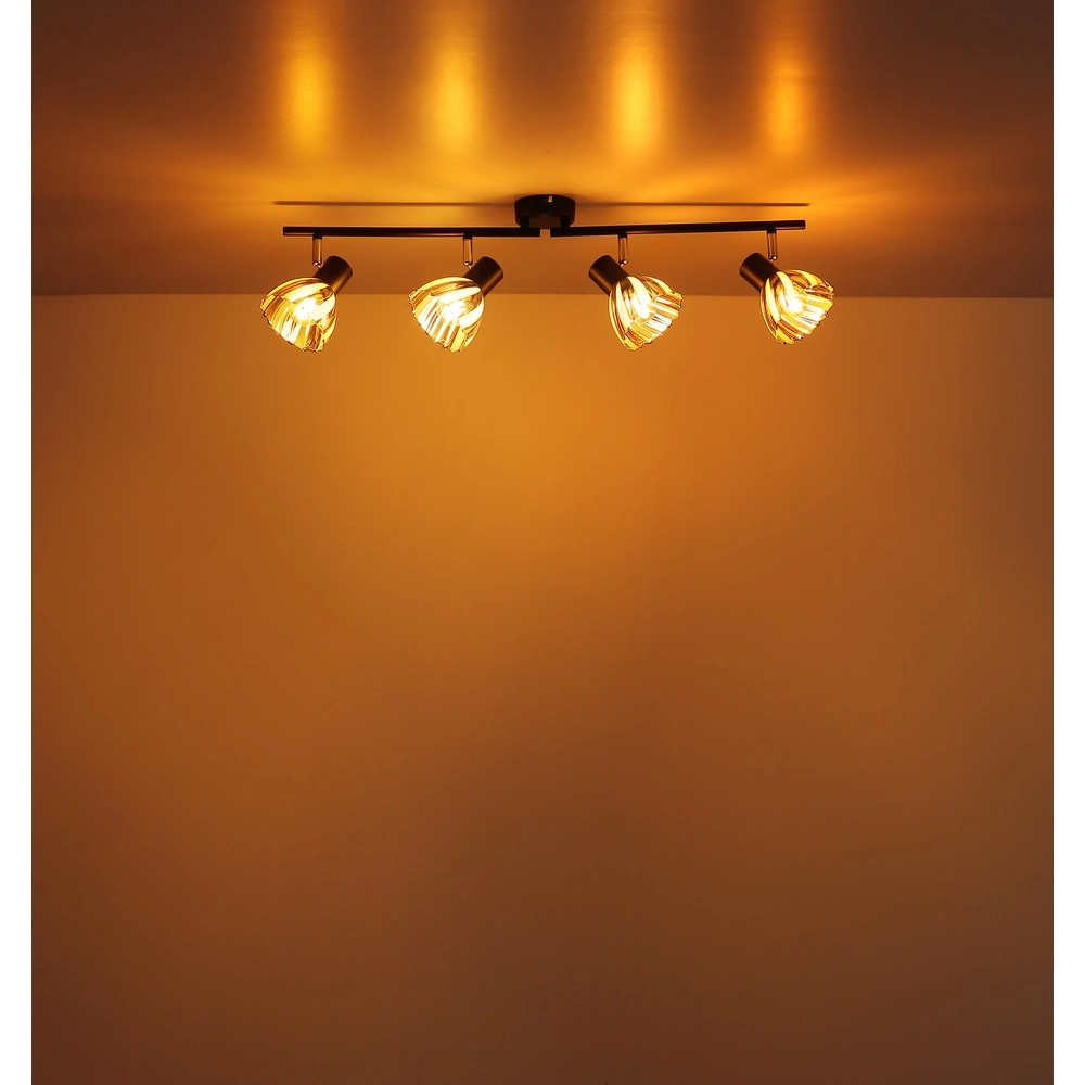 Plafondlamp 4-lichts Zachery zwart Globo 9007371525492