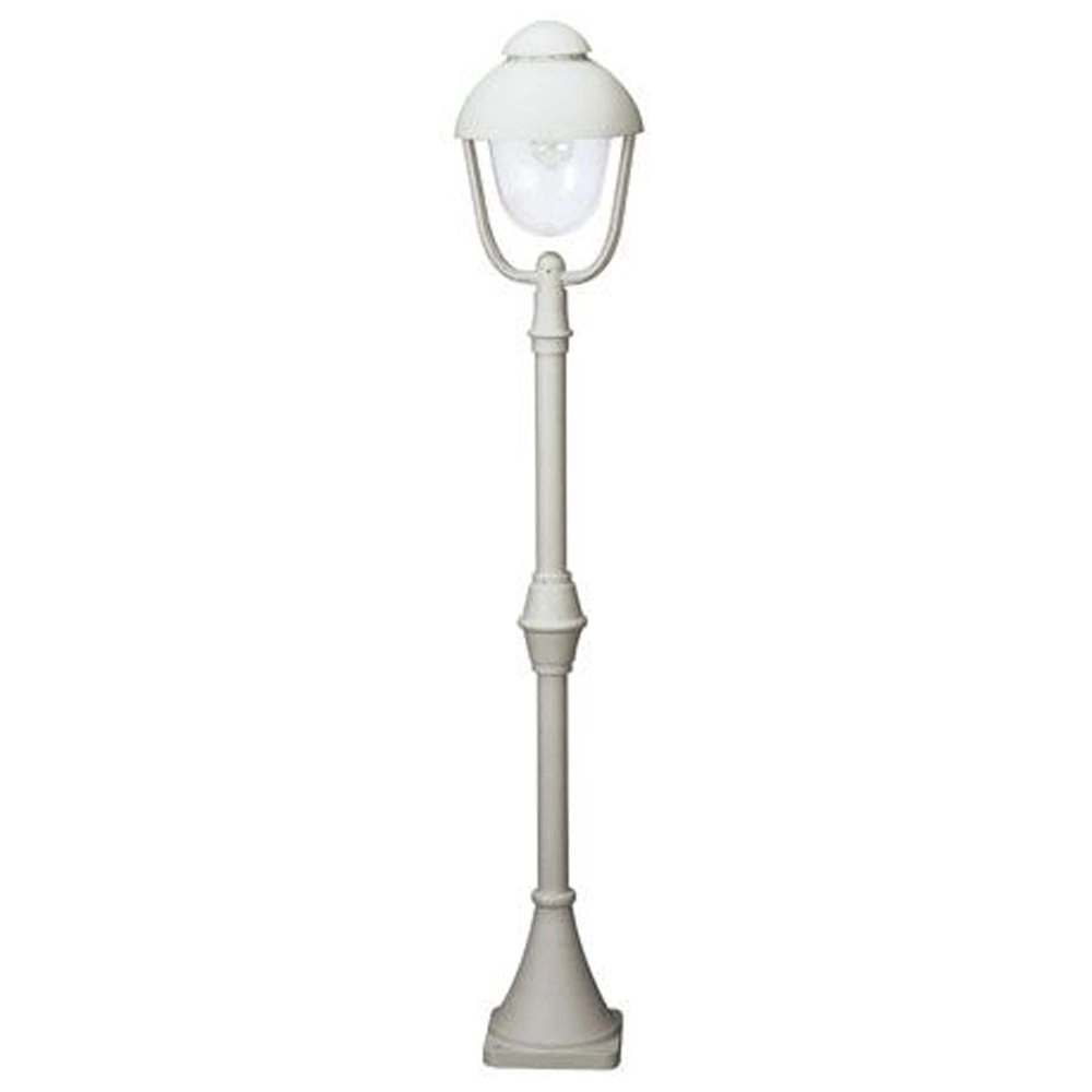 Witte staande buitenlamp Jardi 135cm
