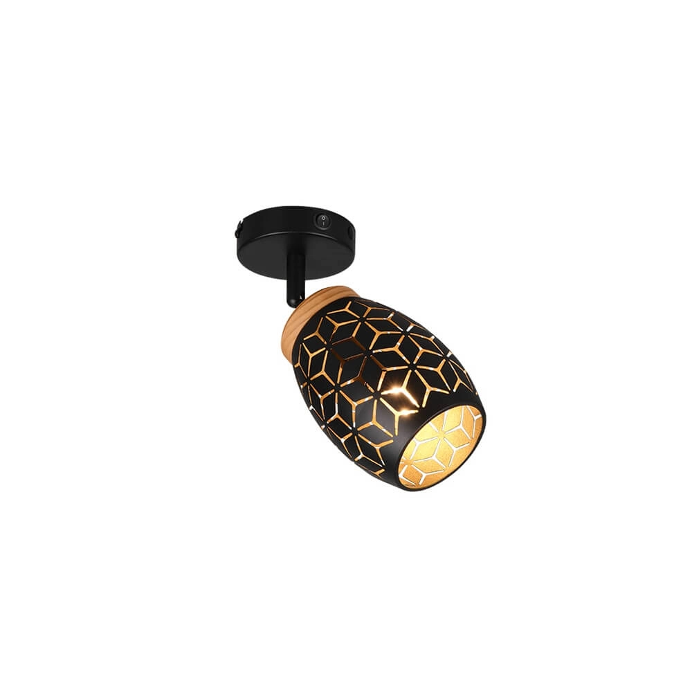 Opbouwspot Bidar zwart Trio 4017807640649