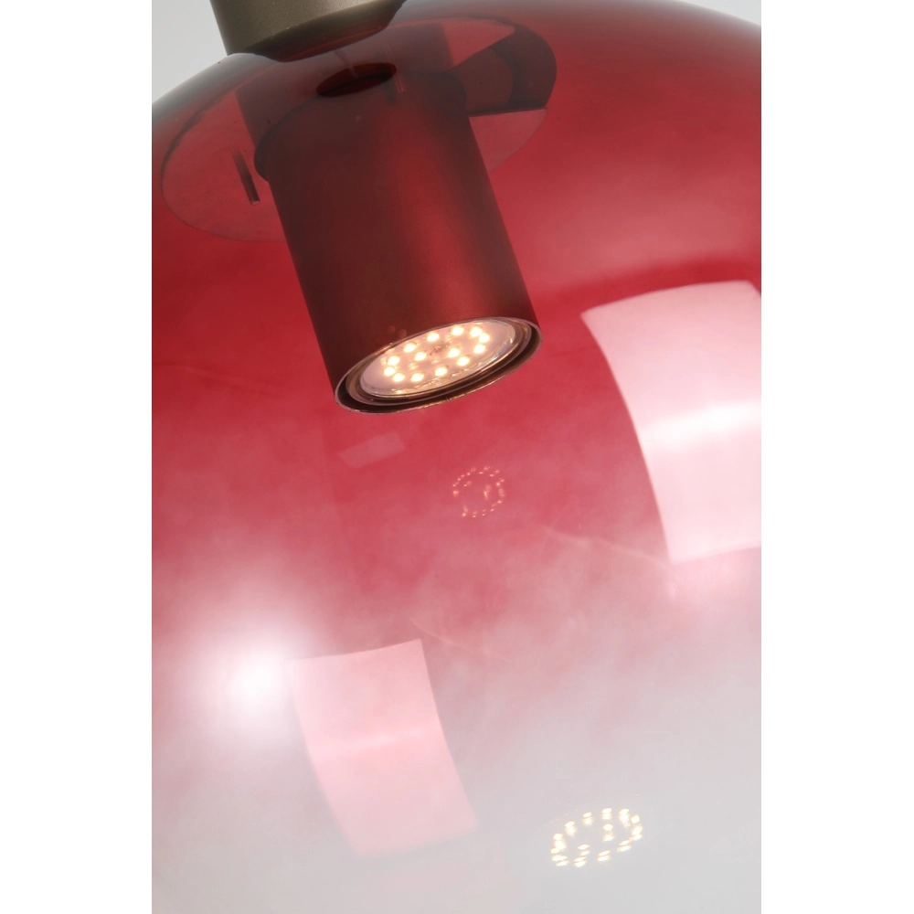 Design hanglamp Ombre rood glas Searchlight 5053423297835