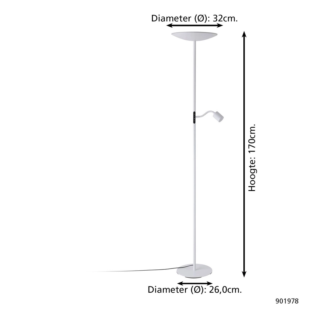 Vloerlamp Conivarino wit Eglo 9008606356584