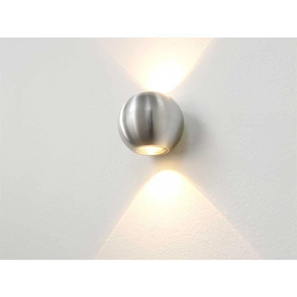 Buitenlamp up/down Denver rond - grijs