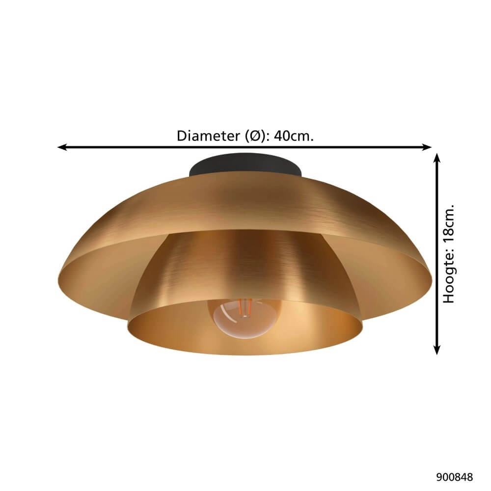 Gouden design plafondlamp Cenciara Ø 40cm Eglo 9008606274383