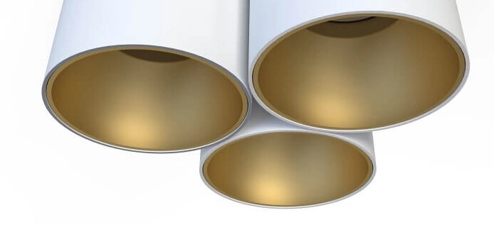 3-lichts plafondlamp Eye Tone wit met goud Lyora 5903139766692