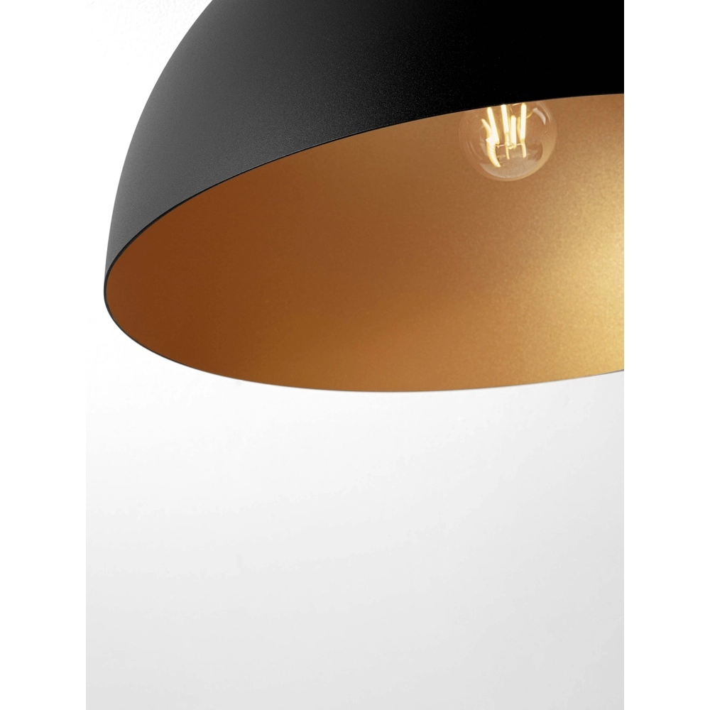 Plafondlamp Onia zwart met goud Ø 50cm Lyora 5212017458087