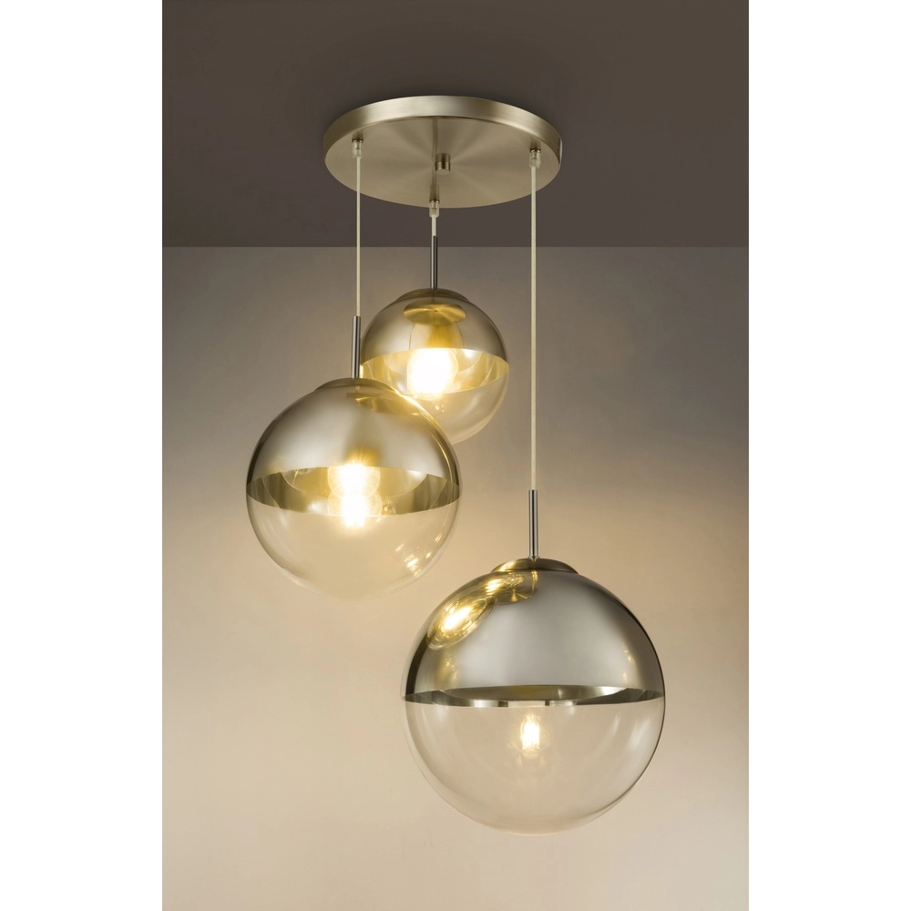 3-lichts hanglamp Varus nikkel Globo 9007371383443