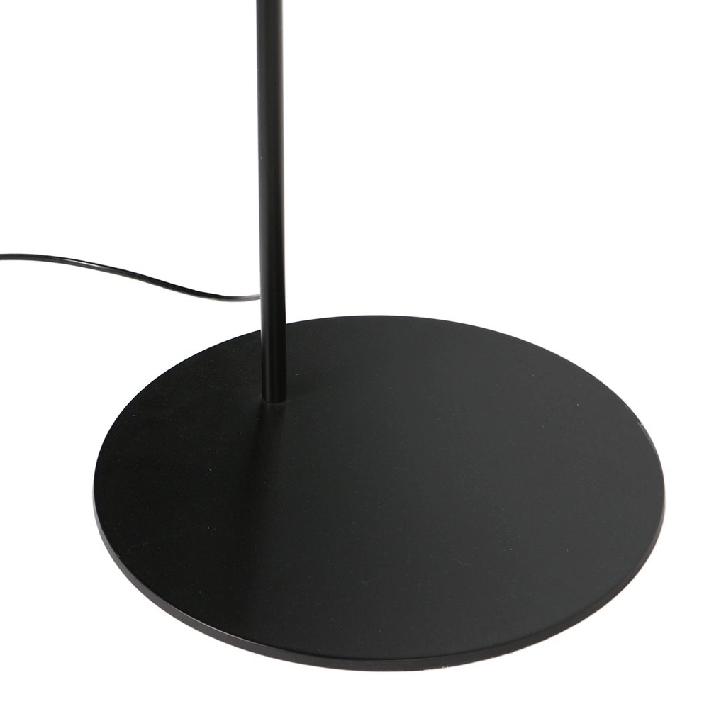 Booglamp Curve zwart met rotan kap Steinhauer 8712746179576