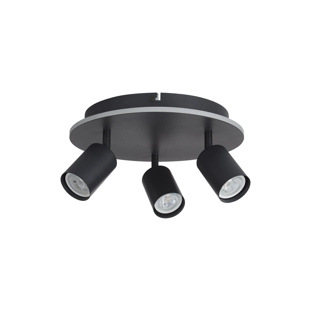 Plafondlamp San Diego 3-lichts zwart Searchlight 5053423302089