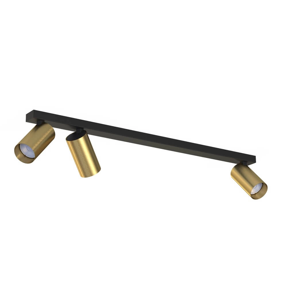 Gouden 3-lichts opbouwspot Mono