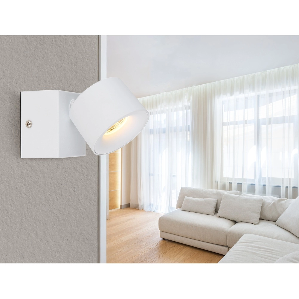 Strakke wandlamp Rae wit Globo 9007371459636