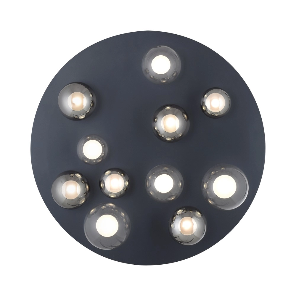 11-lichts plafondlamp Pure Popup Mystic grey met smoke glas Paul Neuhaus 4012248397176