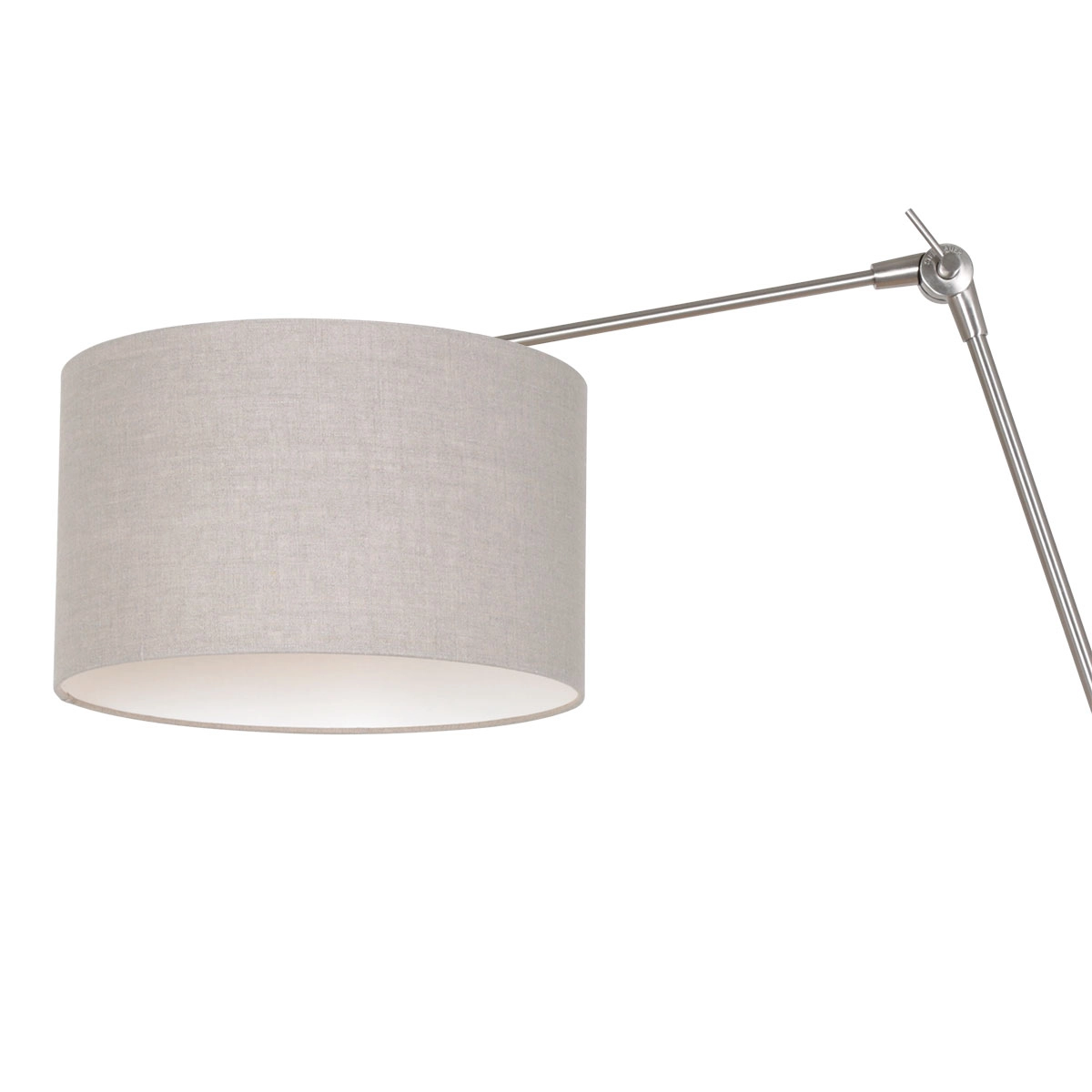 Wand Leeslamp Prestige Chic RVS met 30cm taupe lampenkap Wand Leeslamp Prestige Chic RVS met 30cm taupe lampenkap