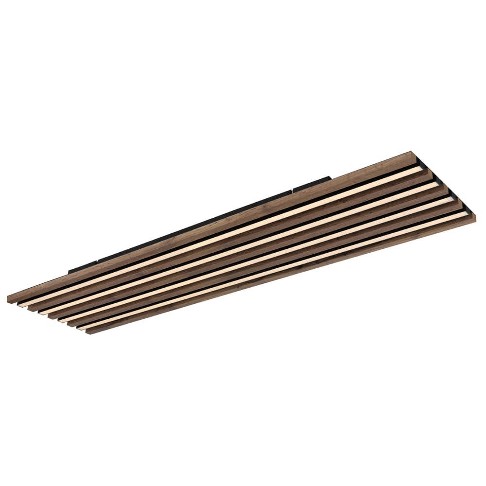 Plafondlamp Hayden zwart met hout 120cm Globo 9007371516643