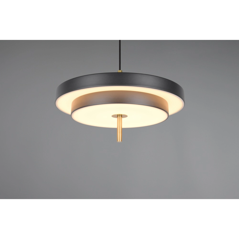 Design hanglamp Keaton zwart met goud Ø 40cm Trio 4017807653366