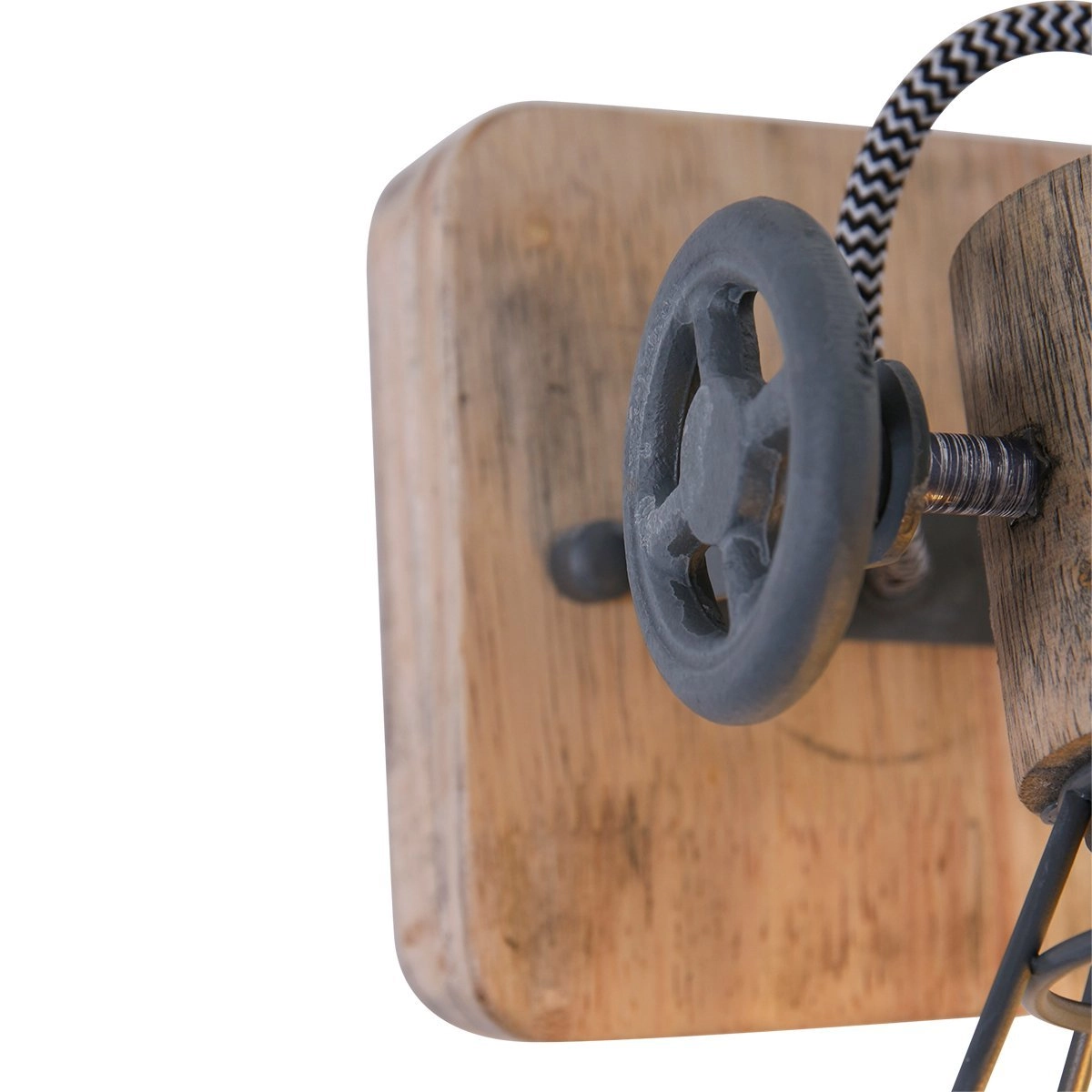 Wandlamp Geurnesey vintage grijs met hout Steinhauer 8712746123029