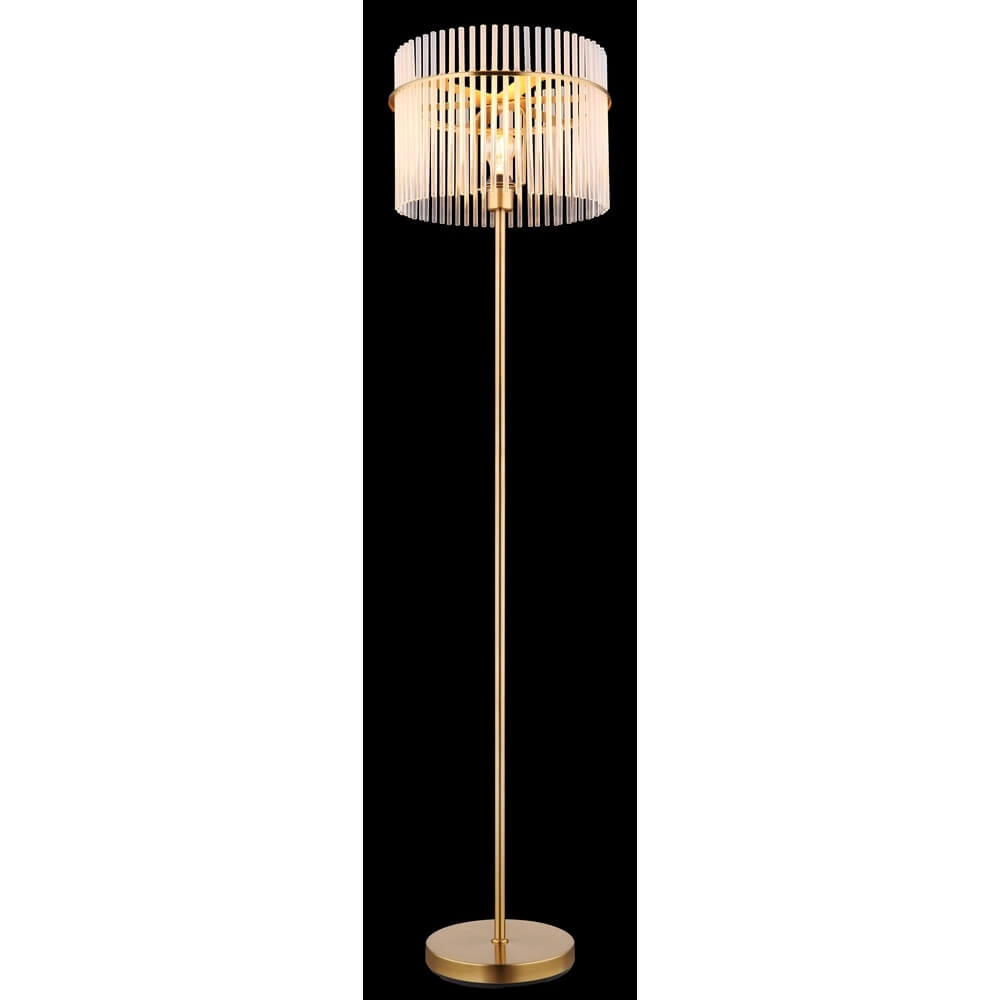 Gouden vloerlamp Gorley met glas Ø 38cm Globo 9007371446810