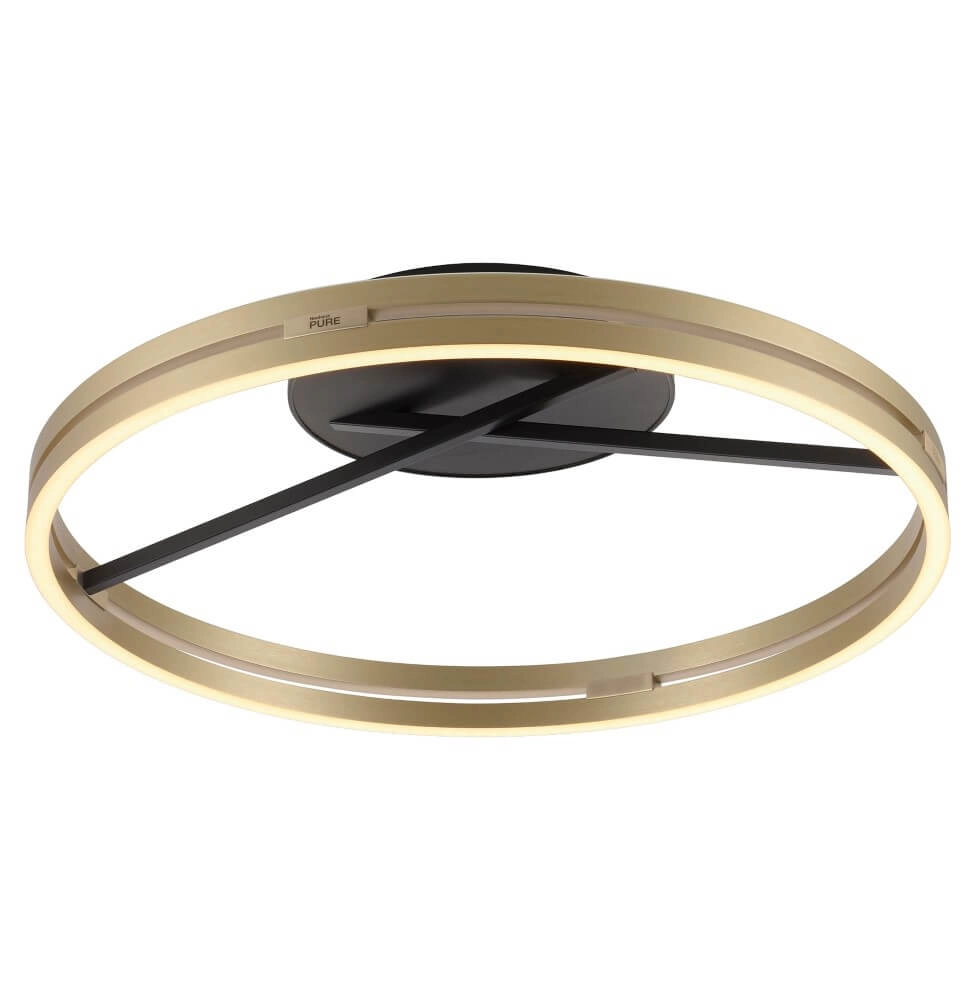 Ronde plafondlamp Pure Loop messing