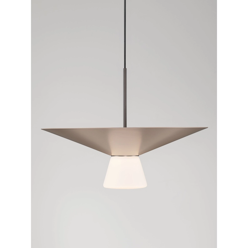 Design hanglamp Baris wit met grijs en bruin Ø 38cm Lyora 5212017495297