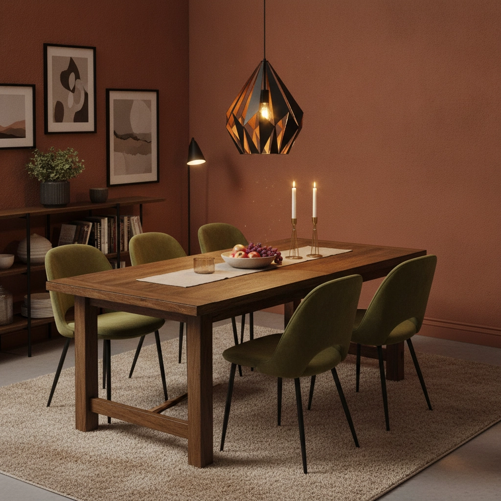 Hanglamp Carlton 1 38cm zwart met roodkoper