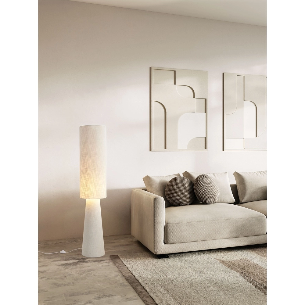 Japandi vloerlamp Nebia beige