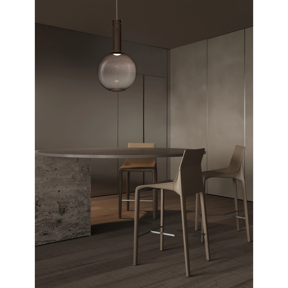 Hanglamp Nostos bruin glas Ø 30cm Lyora 5212017484192