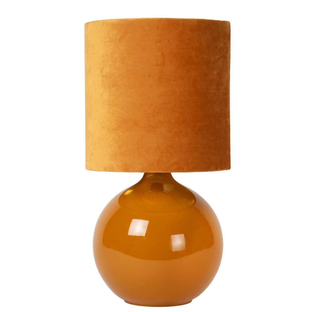 Okergele schemerlamp Esterad Ø 24cm