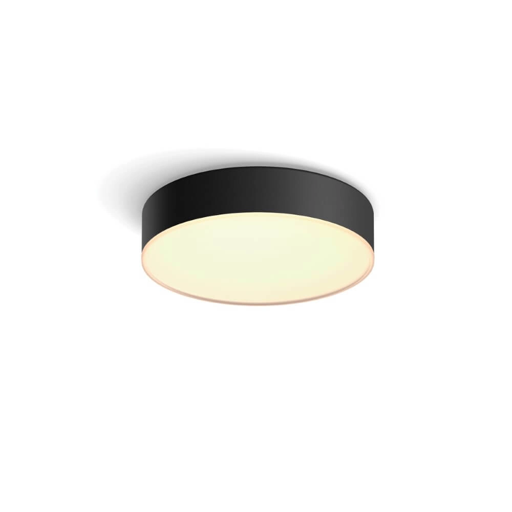 Plafondlamp Hue Enrave S - White Ambiance Ø 26,1cm zwart Philips 8718696176429
