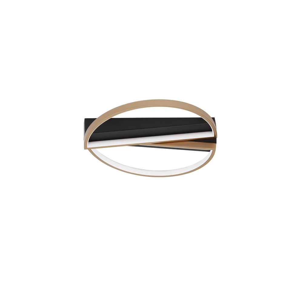 Design plafondlamp Elize zwart met goud Ø 43,2cm Lyora 5212017433152