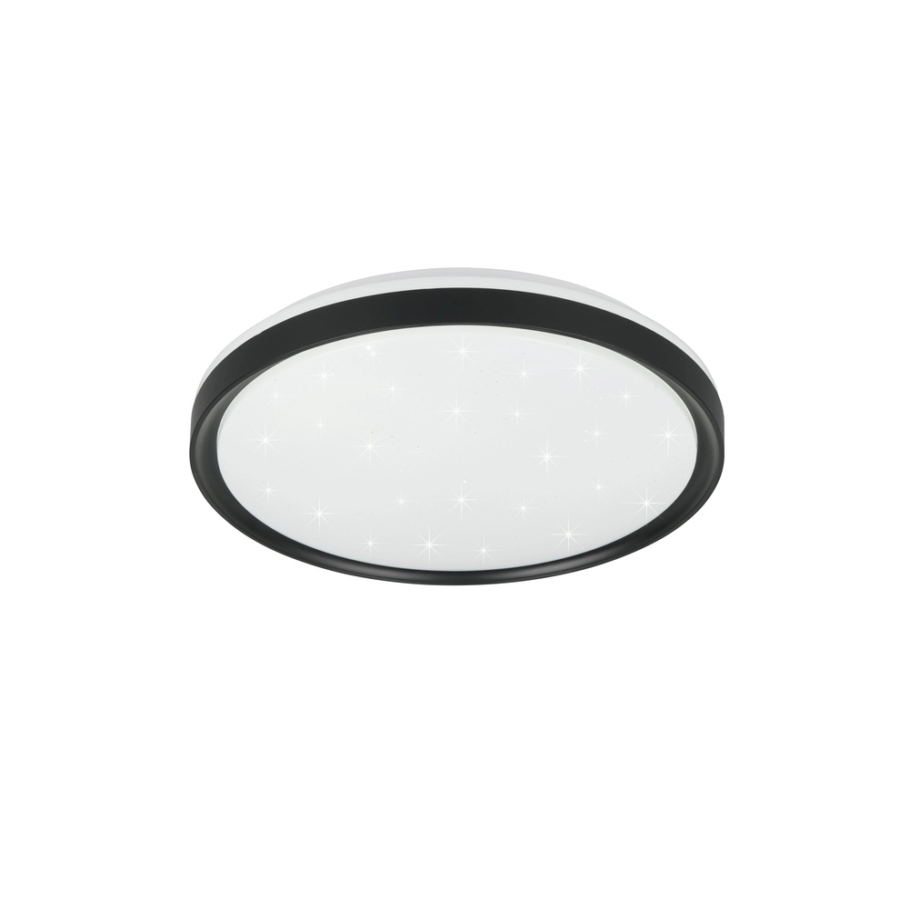 Plafonniere Solit zwart met sterreneffect Trio 4017807659559