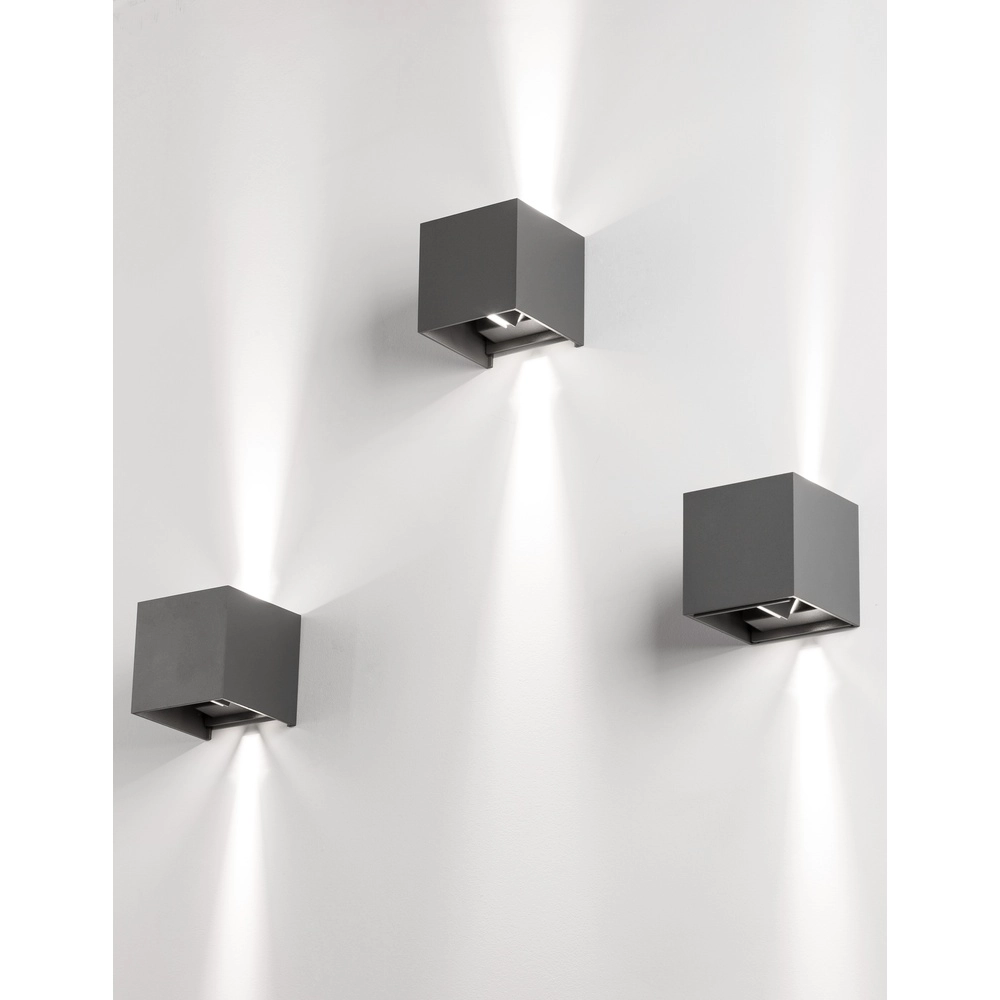 Vierkante opbouwspot Como grijs Lyora 5212017412942