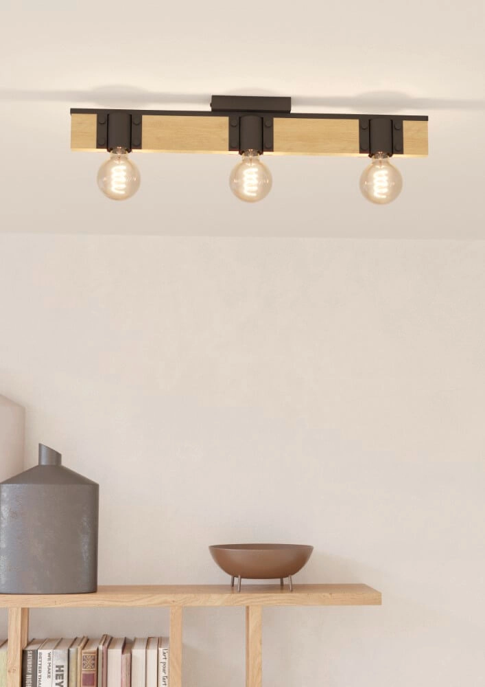 Houten plafondlamp Bailrigg Eglo 9002759439019