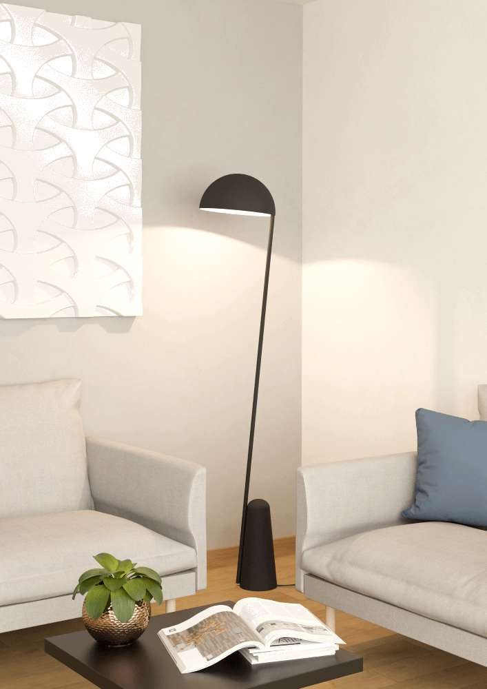 Zwarte staande lamp Aranzola Eglo 9008606240029