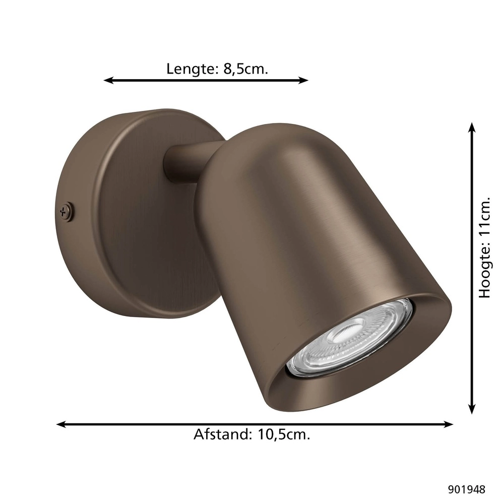 Opbouwspot Camaldoli brons Eglo 9008606360406