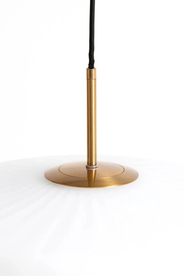 Hanglamp Pleat goud met wit Ø 30cm Light & Living 8717807687779