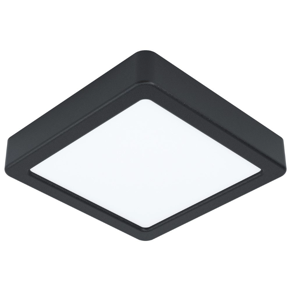 Vierkante plafondlamp Fueva 5 16cm - 4000K zwart Vierkante plafondlamp Fueva 5 16cm - 4000K zwart