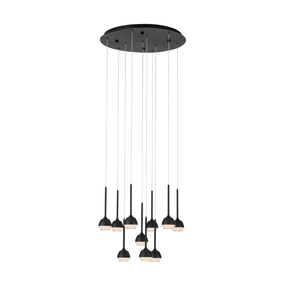 10-lichts hanglamp Nucetto zwart rond Stars of Light 9002759397142