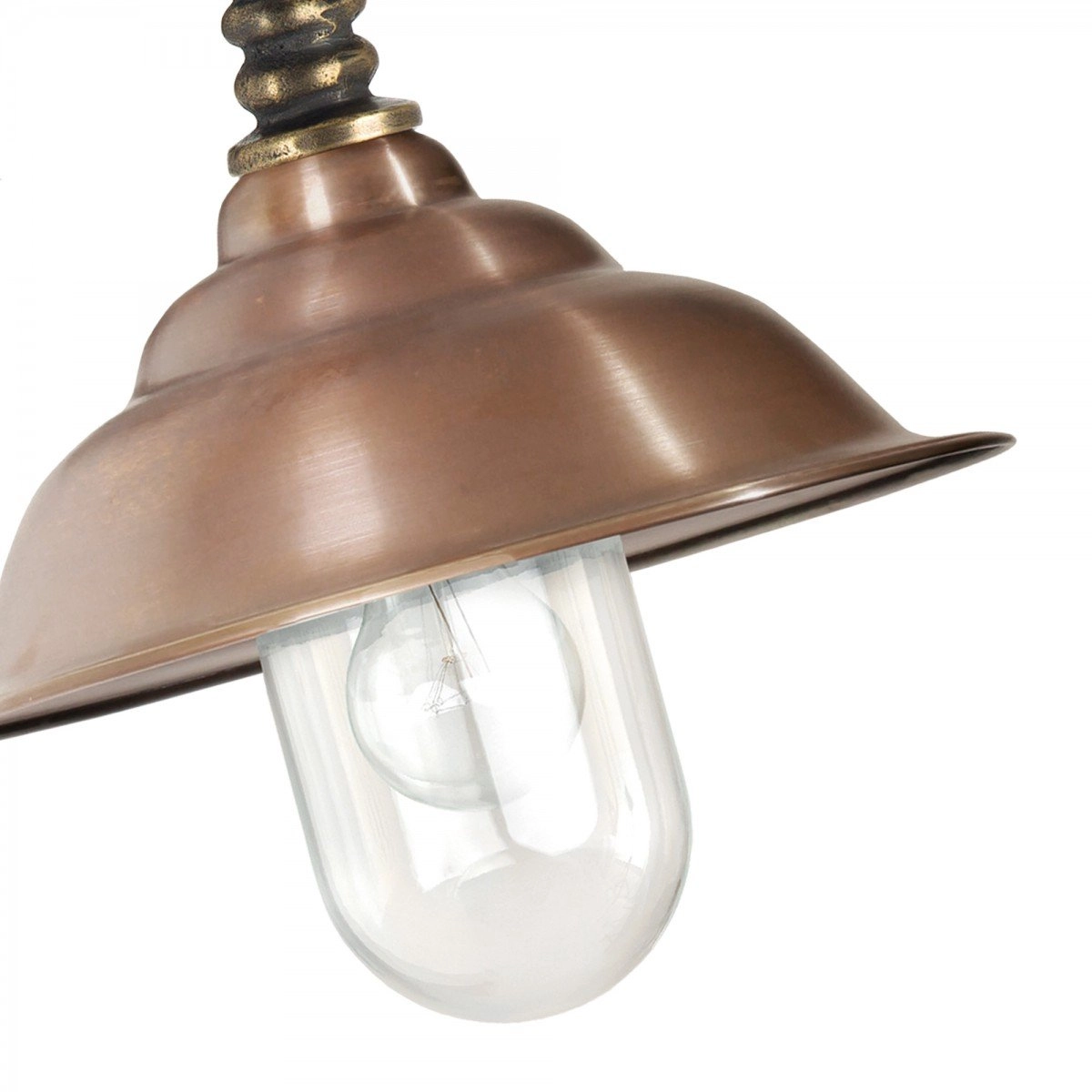 Oud bronzen muurlamp Chateau met koperen kap KS Verlichting 8714732134309