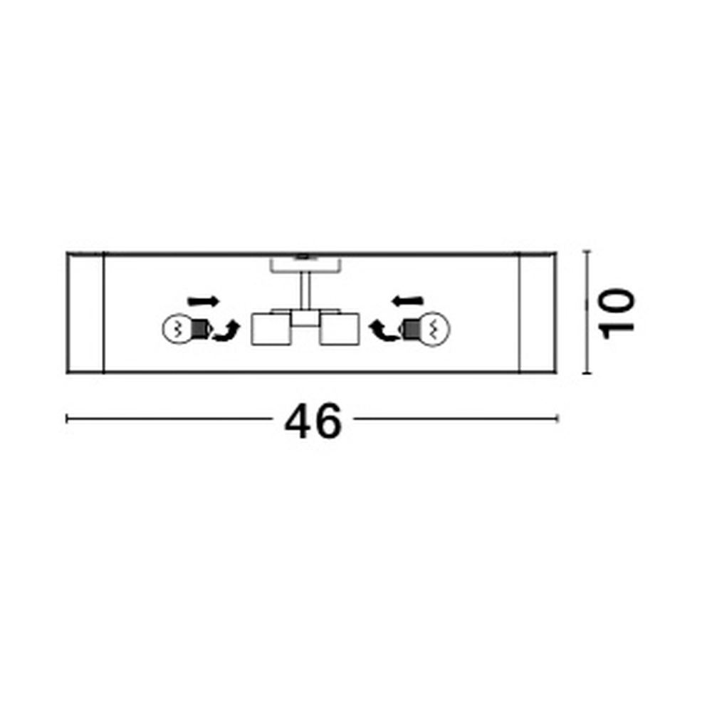 Vierkante plafondlamp Ragu wit 46cm Lyora 5212017413765