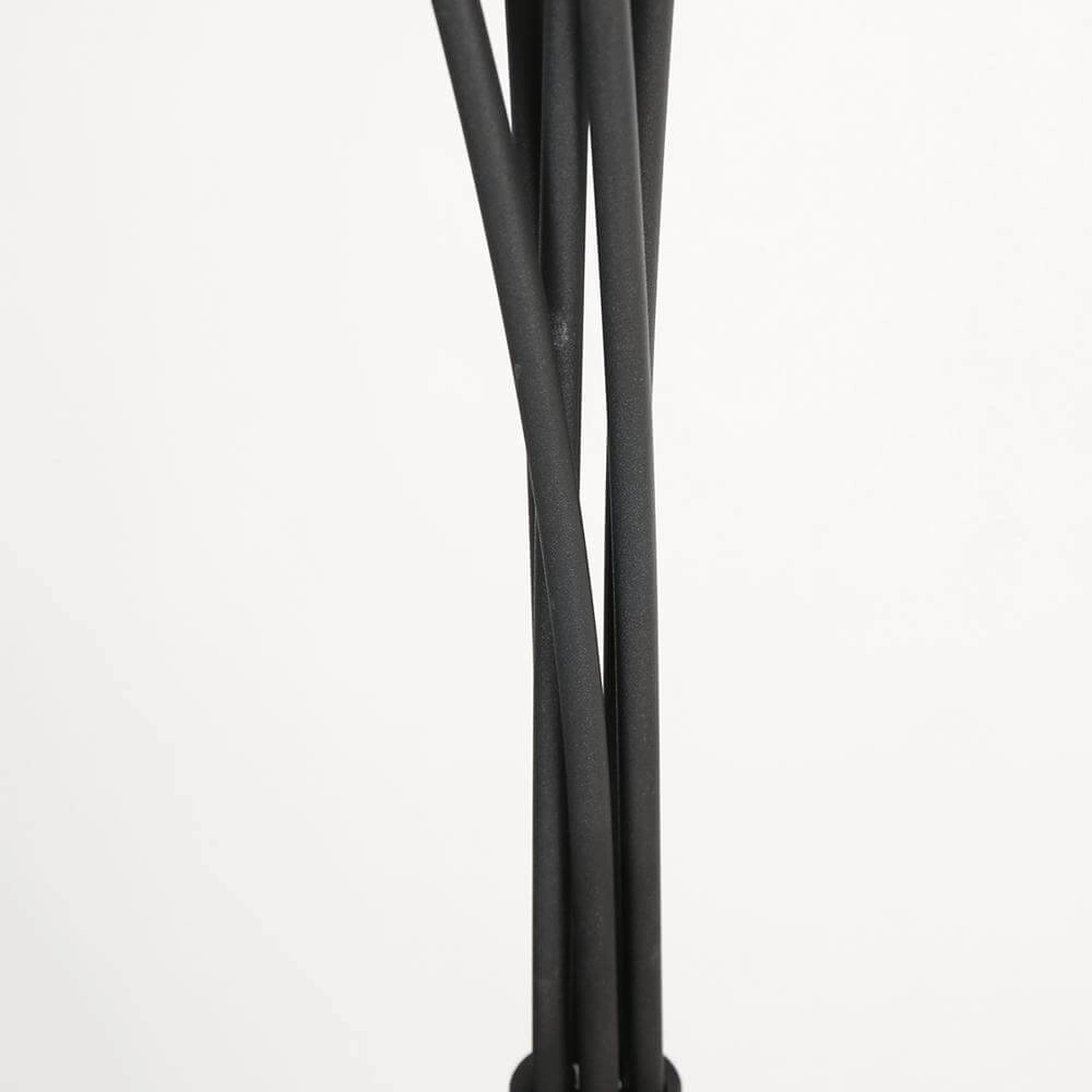 Vloerlamp Bambus zwart met bamboe 5-lichts Steinhauer 8712746171464