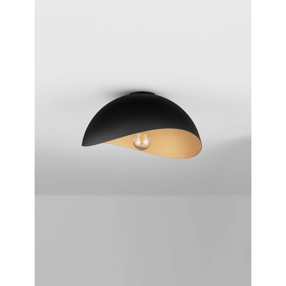 Plafondlamp Opsi zwart met goud Ø 30cm Lyora 5212017458056