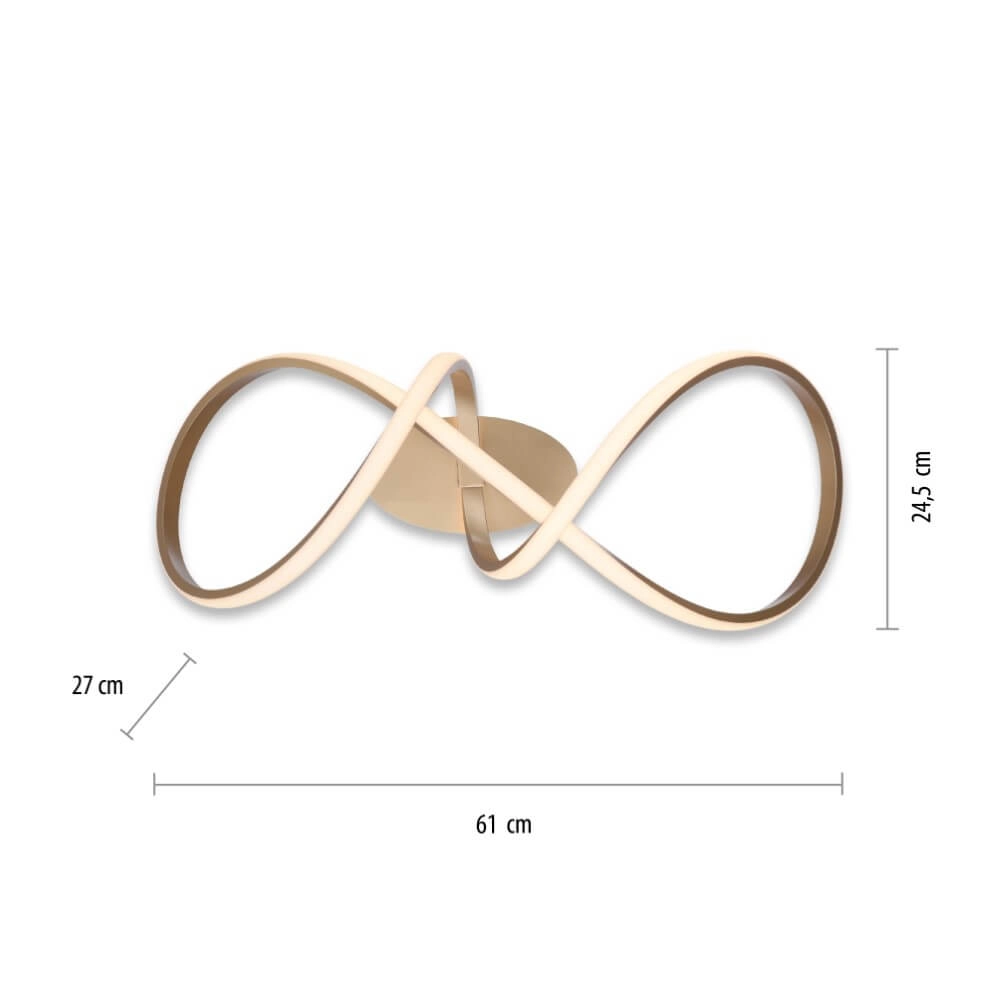 Design plafondlamp Maria messing Just Light 4043689985585