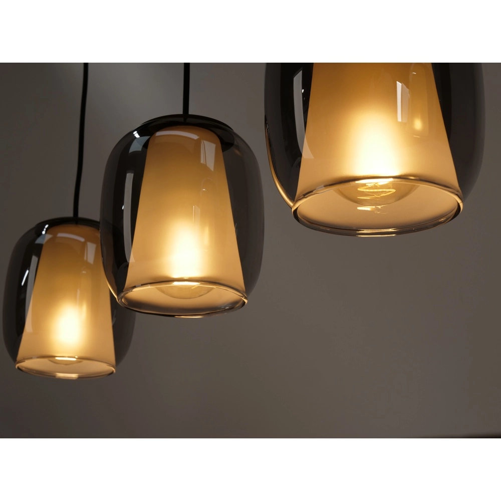 Eettafel hanglamp Ciampino 4L - smoke frosted glas Eglo 9008606312726