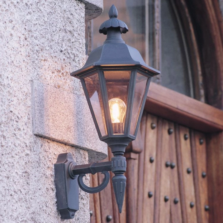 Klassieke muurlamp Pallas Up 28cm zwart KonstSmide 7318304817501